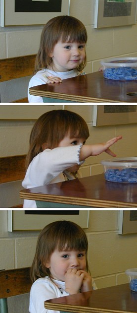 Jessica sneaking candy