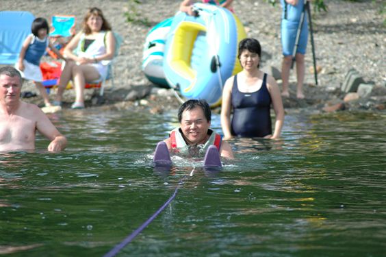 Carlos Waterskiing