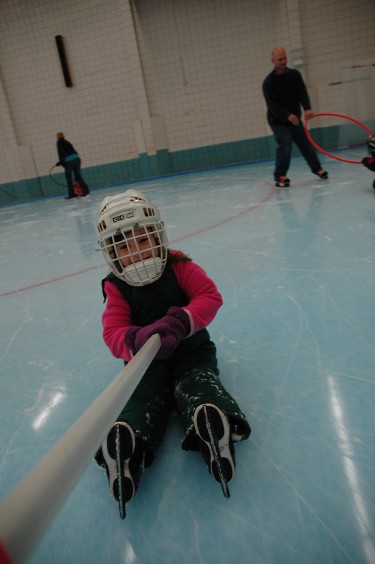 Jessica Sitting on Ice