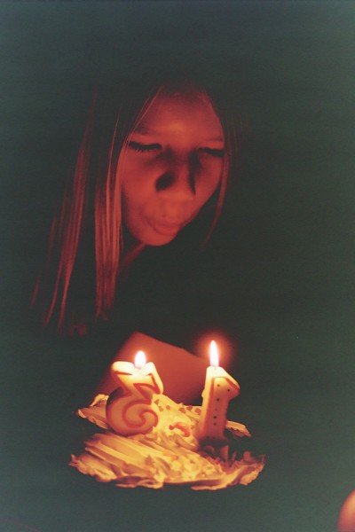 Rebecca in candlelight