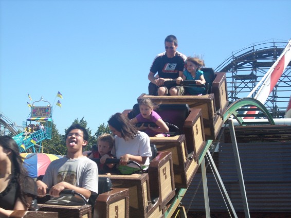 Jessica and Jim on Kettle Creek Mine Coaster